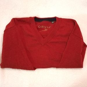 Orvis autumn red sweater